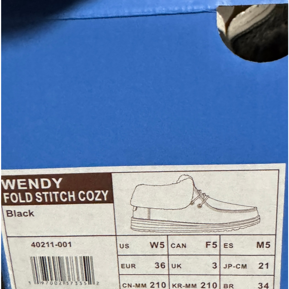 New HEY DUDE Wendy Fold Stitch Cozy Shoes, Slipper Size 5 - Picture 8 of 8